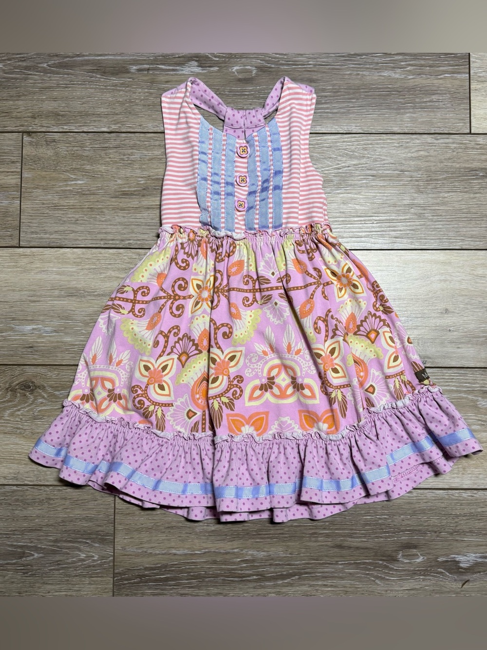 Matilda Jane Gimme S'more Dress - Size 4 - Adventure Begins Collection EUC
